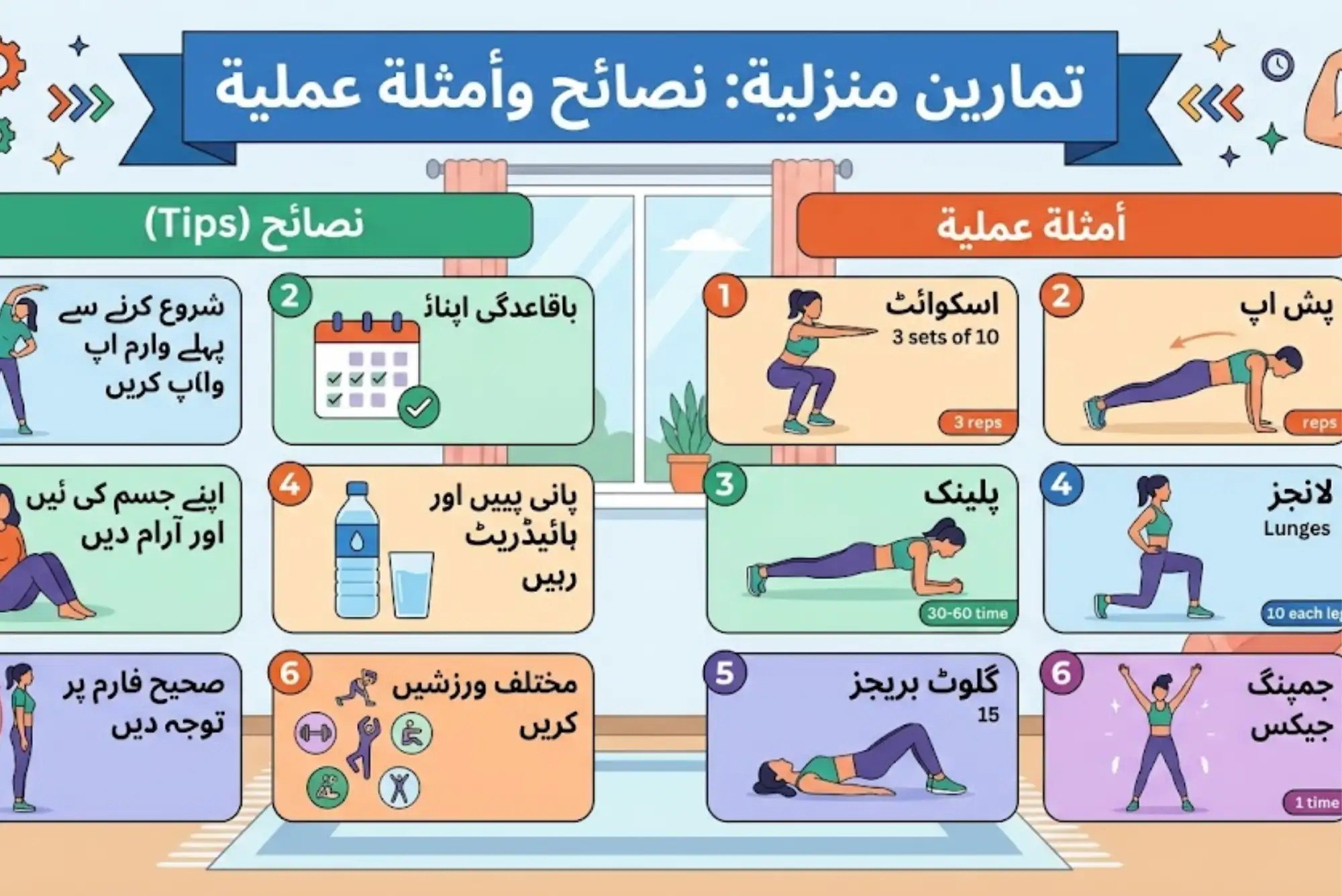 تمارين منزلية: نصائح وأمثلة عملية